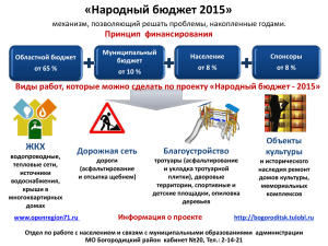Народный бюджет 2015 - сайт муниципального образования