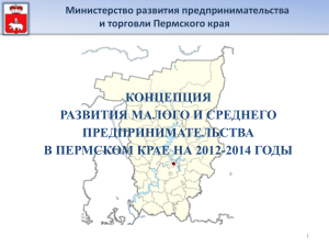 Концепция развития малого и среднего предпринимательства в