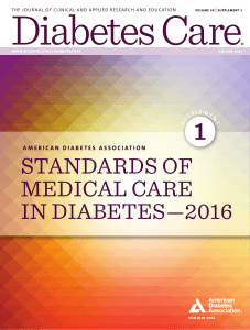 Standards of Medical Care in Diabetes 2016