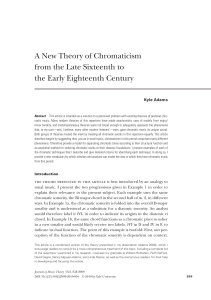 Adams K. A New Theory of Chromaticism from the Late Sixteenth to the Early Eighteenth Century