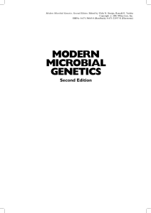 Modern Microbial Genetics - Second Edition