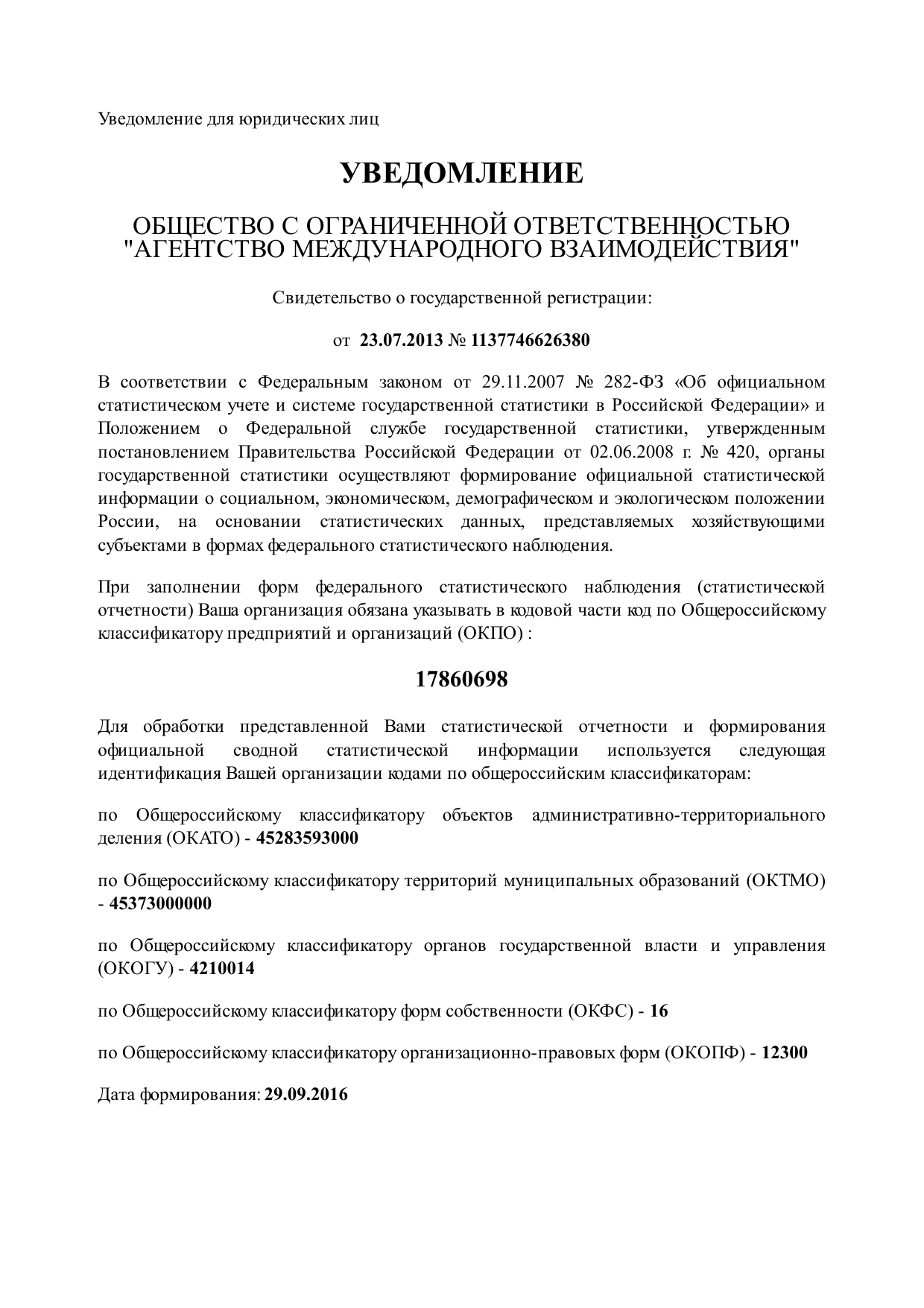 Коды статистической отчетности купить адрес для ооо в москве