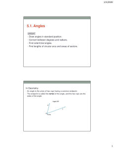 Angles / Trigonometry 