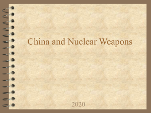 CHINESE NUCLEAR WEAPONS