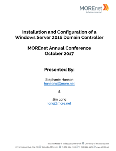 Install amp Secure Windows Server 2016 Domain Controller