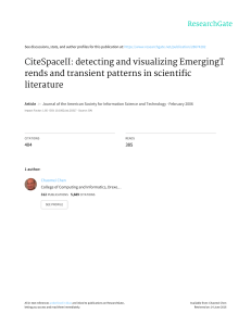 2006 CiteSpace II Detecting and visualizing emerging trends and transient patterns in scientific literature