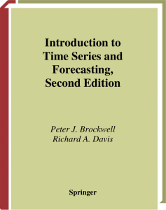 introduction time series analysis and forecasting