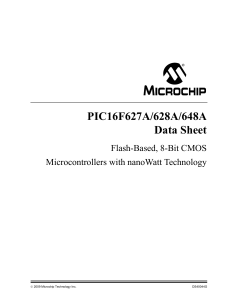 Data Sheet PIC16F627A/628A/648A Microcontrollers