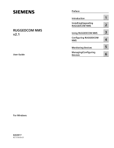 Siemens Ruggedcom NMS v2.1 manual