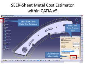 SEER-Sheet Metal Cost Estimator Overview