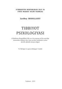 Z. IBODULLAYEV. TIBBIYOT PSIXOLOGIYASI   3-NASHR