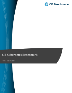 CIS Kubernetes Benchmark v1.5.1
