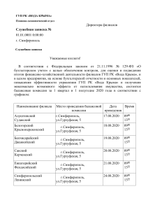 Служебная записка о балансовой комиссии за 1 кв.1полуг. 2020