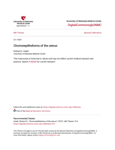 Chorionepithelioma of the uterus