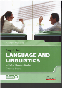 Anthony Manning - Language and Linguistics 1
