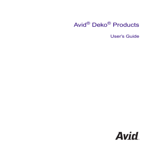 Avid Deko Products Users Guidev5 2 
