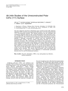 Ab Initio Studies of the Unreconstructed Polar СdTe