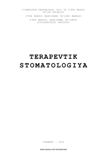 Terapevtik stomatologiya (M.Ziyayeva, R.Bahodirova)