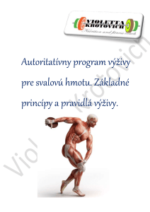 Autoritatívny program výživy pre svalovú hmotu(1)