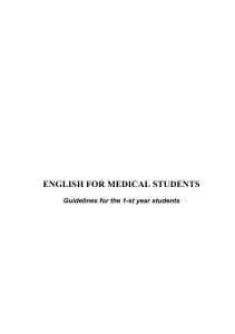 Korneyko English for medical students Guidelines for the 1 st year
