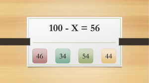 100 - X = 56