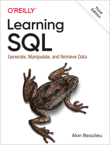 Learning SQL Generate, Manipulate, and Retrieve Data by Alan Beaulieu