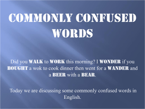 English Phonetics - Common Confusions(P.Fischer;MSLU)