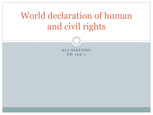 World declaration of human and civil rights