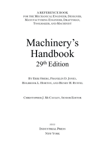 Machinerys Handbook 29th Edition