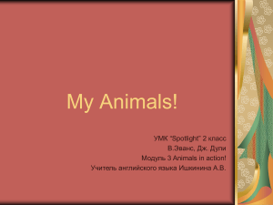 My Animals (2 класс)