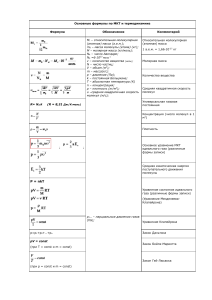 Основные формулы по МКТ и термодинамике (1)