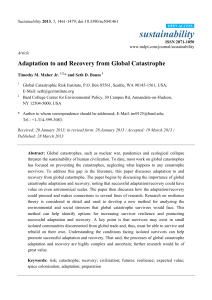 Adaptation to and Recovery from Global Catastrophe