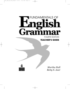 Fundamentals of English Grammar: Teachers Guide