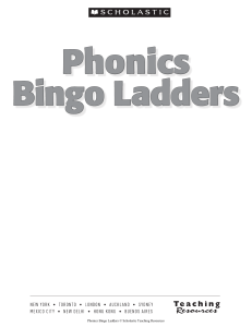 Phonics Bingo Ladders K-2
