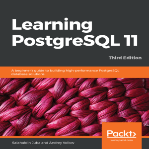 Juba, Salahaldin Volkov, Andrey - Learning PostgreSQL 11-Packt Publishing (2019)