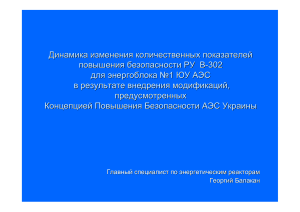 Снижение риска ЮУ АЭС Украины по  КПБ 2005-2011 Balakan