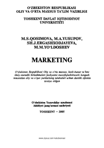 Marketing (M.Qosimova, M.Yusupov va b.)