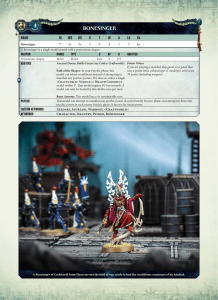 Warhammer 40k - Army List - Datasheet - Bonesinger (8E)