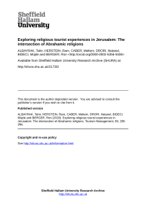 Berger-ExploringReligiousTouristExperiencesInJerusalem(AM)
