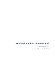ownCloud10.8  Admin Manual