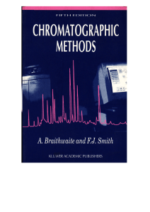 Chromatographic Methods 5th Edition by A Braithwaite