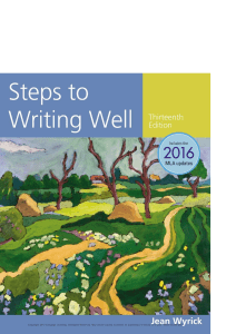 Steps to Writing Well 2016