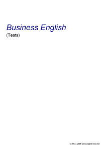 Business English level Testa