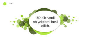 Autocadda 3D obyektlar