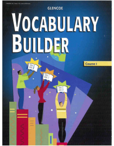 vocabulary builder course 1 student edition