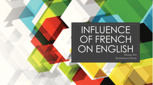 Influence of French on English