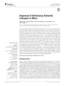 Arginase-II Deficiency Extends Lifespan in Mice 2017!!!!