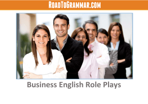 R2G Business English Role Plays