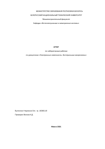 Отчет Науменко В.А. Электронные компоненты
