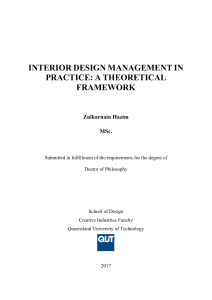 Interior design management in practic. A theoretical framework